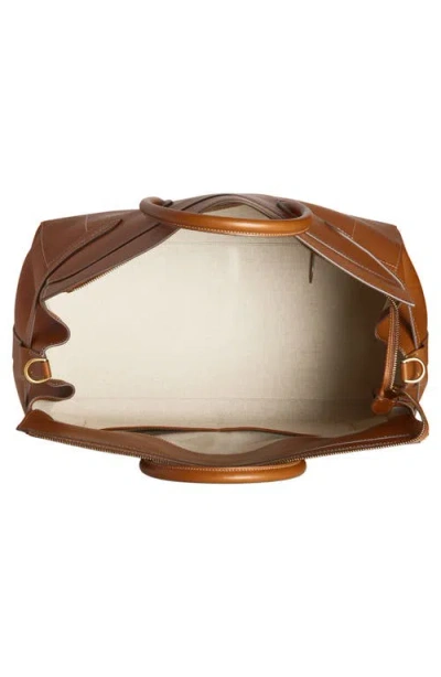 Ralph Lauren Purple Label Bedford Calfskin Leather Duffle Bag In Brown