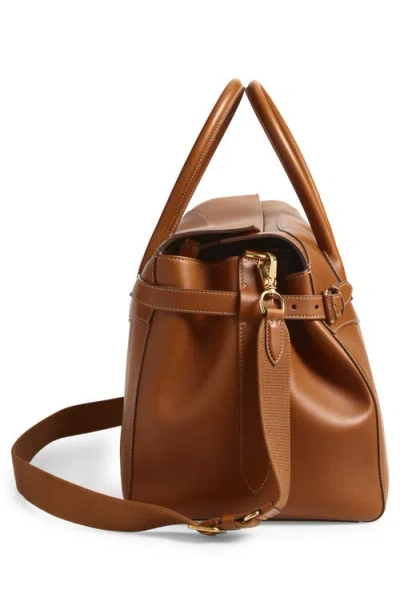 Ralph Lauren Purple Label Bedford Calfskin Leather Duffle Bag In Brown