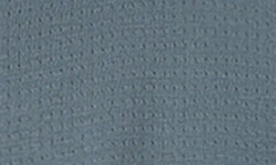 Quincy Mae Pointelle Organic Cotton Pocket Sweatshirt In Blue