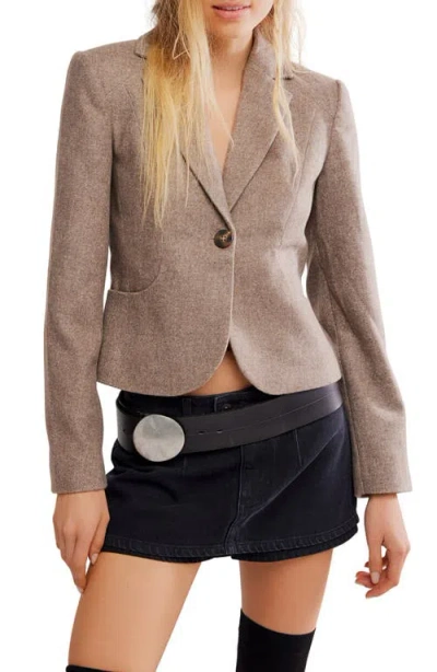 Free People Whip Smart Blazer In Brown