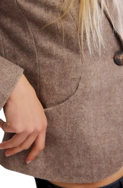 Free People Whip Smart Blazer In Brown