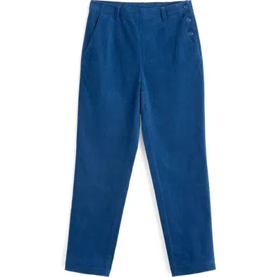 Seasalt Cornwall Crackington Sailor Button Crop Pull-on Pants In Blue