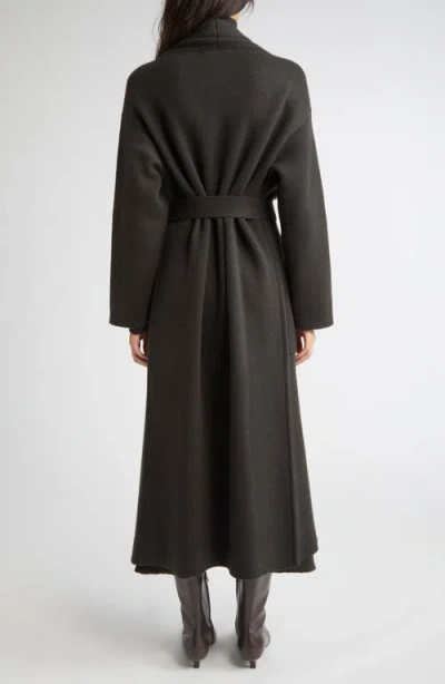 Johnstons Of Elgin Belted Double Face Stretch Cashmere & Merino Wool Jacket In Black