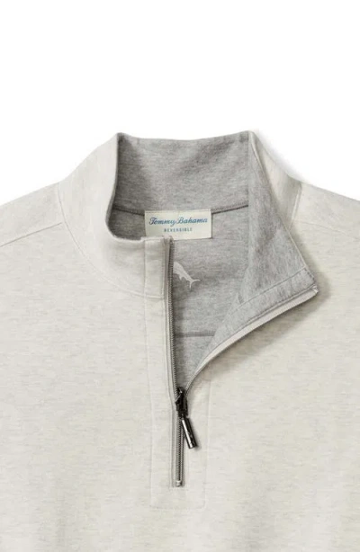 Tommy Bahama Flipview Reversible Half Zip Pullover In Gray