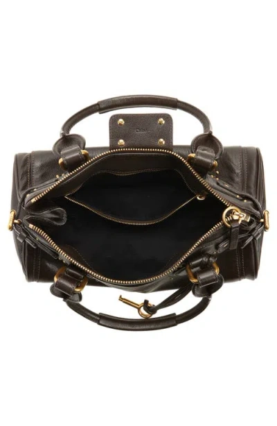 Chloé Paddington Padlock Shoulder Bag In Leather In Black