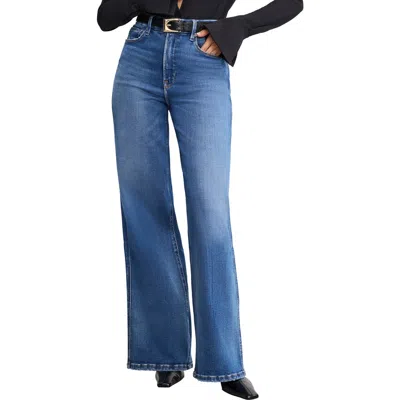 Good American Women's Soft Tech Skate Wide Leg Jeans, Regular And Plus Size In Blue