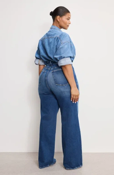 Good American Women's Soft Tech Skate Wide Leg Jeans, Regular And Plus Size In Blue