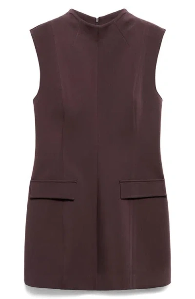 Mango Melo Sleeveless Dress In Brown