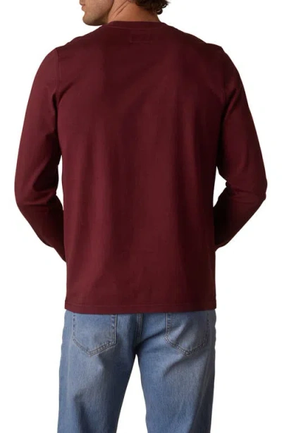 The Normal Brand Lennox Cotton Long Sleeve T-shirt In Burgundy