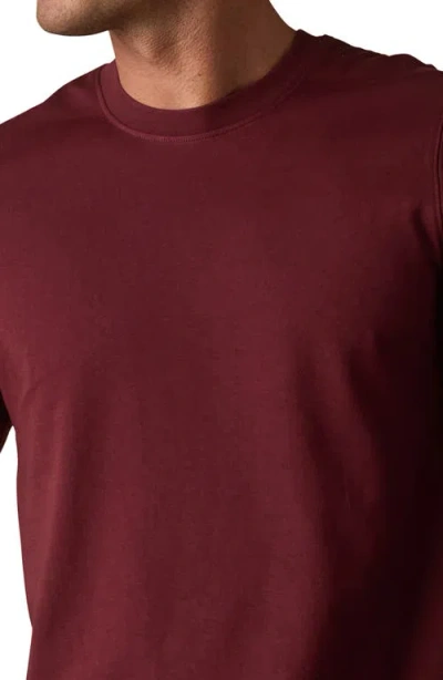 The Normal Brand Lennox Cotton Long Sleeve T-shirt In Burgundy