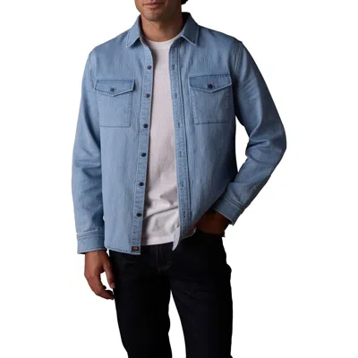 The Normal Brand Big Jake Cotton Blend Button-up Shirt Jacket In Purple