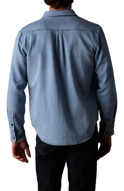 The Normal Brand Big Jake Cotton Blend Button-up Shirt Jacket In Purple