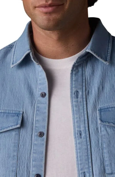 The Normal Brand Big Jake Cotton Blend Button-up Shirt Jacket In Purple