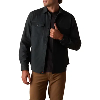 The Normal Brand Big Jake Cotton Blend Button-up Shirt Jacket In Black
