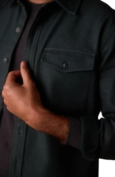 The Normal Brand Big Jake Cotton Blend Button-up Shirt Jacket In Black