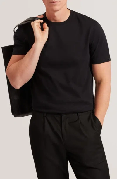Ted Baker Konrrad Regular Soft Touch Cotton Tee In Black