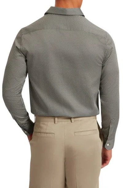 Ted Baker Jozef Slim Fit Mini Geo Print Cotton Shirt In Gray
