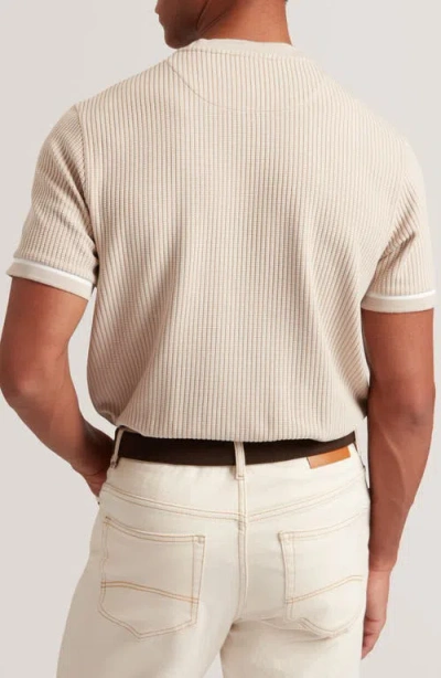 Ted Baker Ivanan Short Sleeve Rib Textured Tee In White