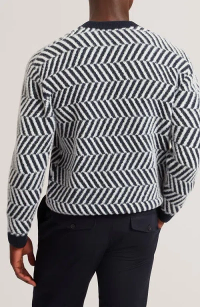 Ted Baker Sergej Zigzag Wool Blend Sweater In Multi