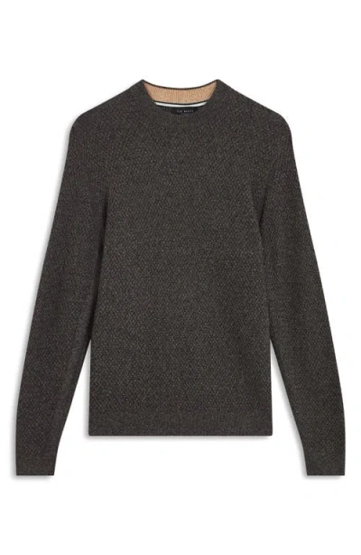 Ted Baker Monya Textured Cotton Blend Sweater In Gray