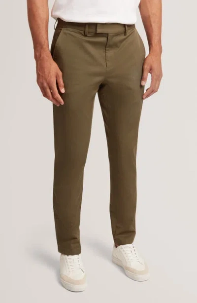 Ted Baker Howeton Slim Stretch Cotton Chino Pant In Brown