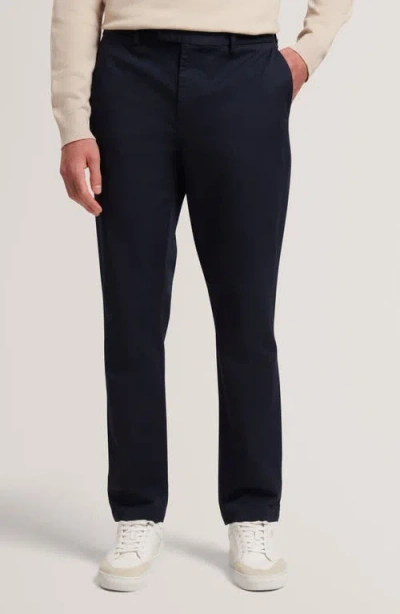 Ted Baker Howeton Slim Stretch Cotton Chino Pant In Blue