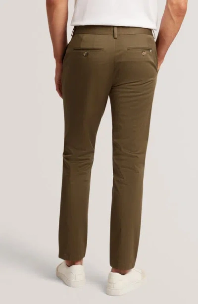 Ted Baker Howeton Slim Stretch Cotton Chino Pant In Brown