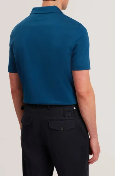 Ted Baker Connall Short Sleeve Soft Touch Cotton Polo In Blue