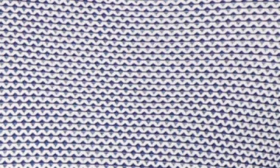 Victor Emmanuel Regular Fit Geometric Print Knit Cotton Dress Shirt In Blue