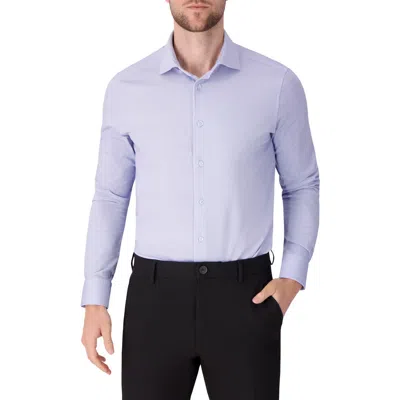 Victor Emmanuel Regular Fit Pin Dot Knit Cotton Dress Shirt In Blue