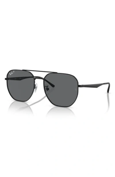 Ray Ban Ray-ban 59mm Polarized Irregular Sunglasses In Gray