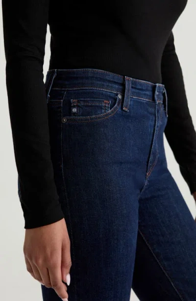 Ag Mari Extended Mid Rise Slim Straight Jeans In Modern Indigo In Blue