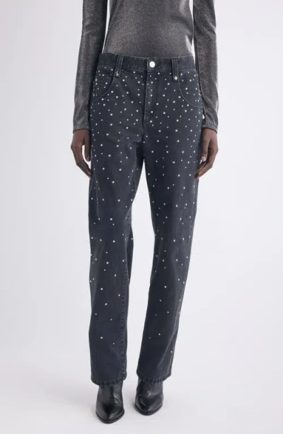 Isabel Marant Étoile Brinsa Festive Studded Straight Leg In Black