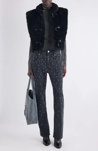Isabel Marant Étoile Brinsa Festive Studded Straight Leg In Black