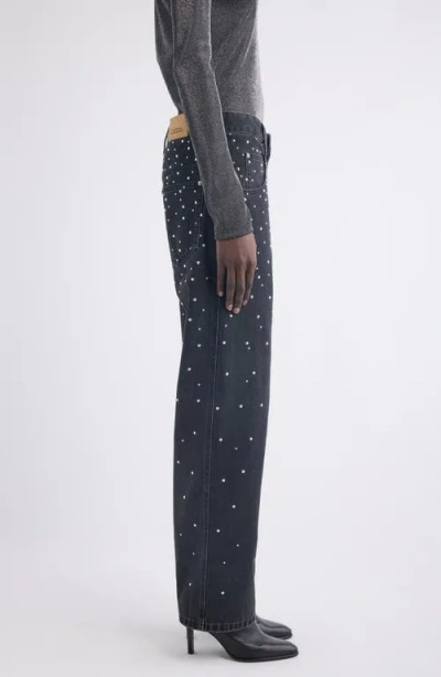 Isabel Marant Étoile Brinsa Festive Studded Straight Leg In Black