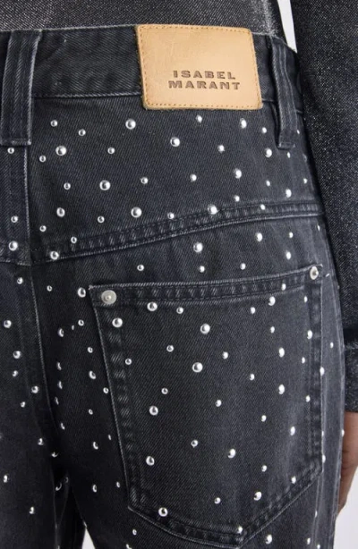 Isabel Marant Étoile Brinsa Festive Studded Straight Leg In Black