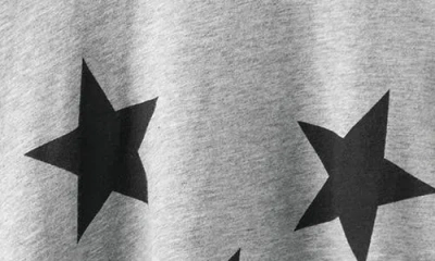 Nununu Kids' Star Print Long Sleeve Cotton Swing Dress In Gray