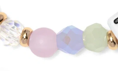 Little Words Project Take It Easy Beaded Stretch Bracelet In Brown