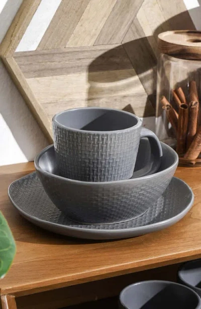 Stone Lain Abigael Stoneware 4-piece Bowl Set In Gray