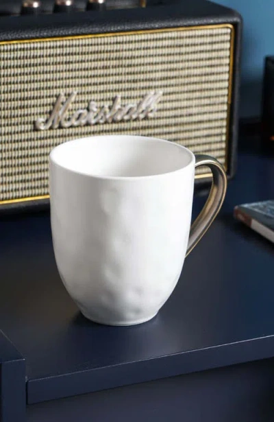 Stone Lain Florian Porcelain 4-piece Mug Set In White