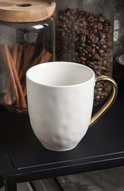 Stone Lain Florian Porcelain 4-piece Mug Set In White