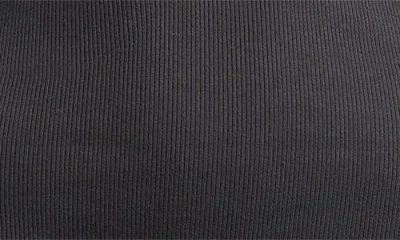Skims Cotton Rib Scoop Neck Henley In Black