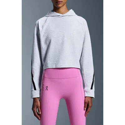 On Studio Hooded Stretch-jersey Sweatshirt In White