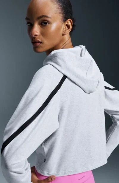 On Studio Hooded Stretch-jersey Sweatshirt In White