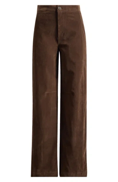 Topshop Tailored Horseshoe Leg Pants In Brown