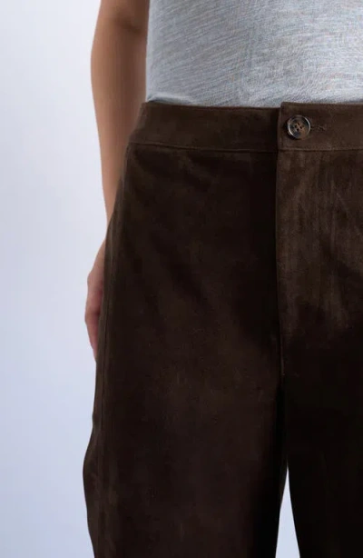 Topshop Tailored Horseshoe Leg Pants In Brown