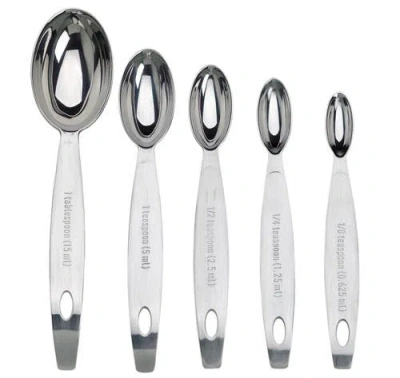Cuisipro Stainless Steel Measuring Spoon Set, 5 Piece In Silver