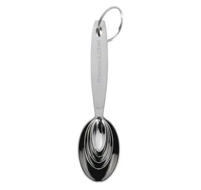 Cuisipro Stainless Steel Measuring Spoon Set, 5 Piece In Silver