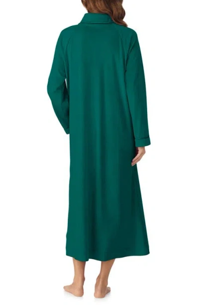 Eileen West Zip-up Longline Robe In Green