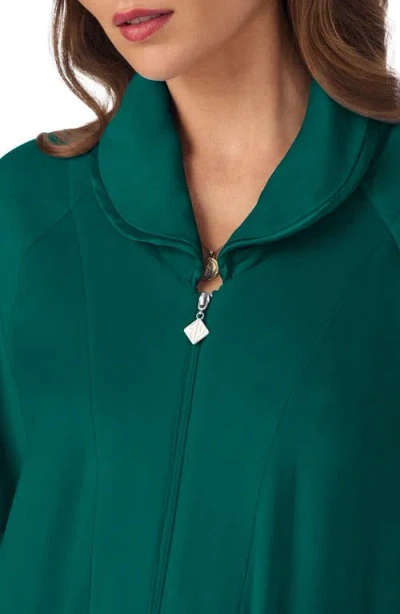 Eileen West Zip-up Longline Robe In Green
